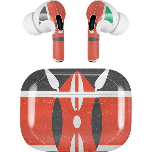 Kenya Flag Distressed AirPods Skins